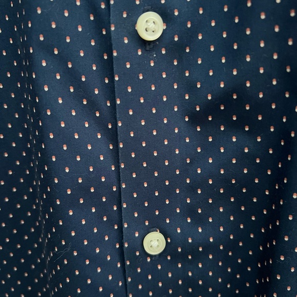 Banana Republic Camden sz large blue button down w/ small dots. Great condition! - Picture 6 of 8